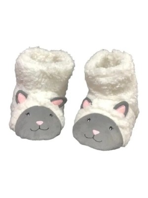 PANTUFA TIPO BOTA DE OVELHINHA COM PELINHO DENTRO