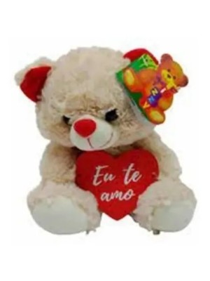 URSINHO DE PELÚCIA PLACA EU TE AMO LACINHO FE7220