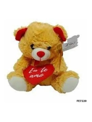 URSINHO DE PELÚCIA PLACA EU TE AMO LACINHO FE7220
