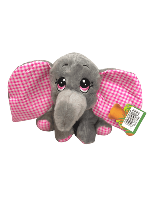 PELÚCIA ELEFANTE SENTADO ORELHAS LISTRADAS FE7197