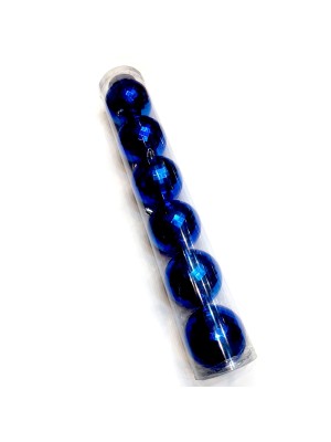 KIT 6 BOLAS DE NATAL 8CM GLOBO EM TUBO